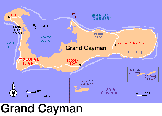 il piccolo arcipelago delle Cayman comprende: Grand Cayman e le 2 piccole s...